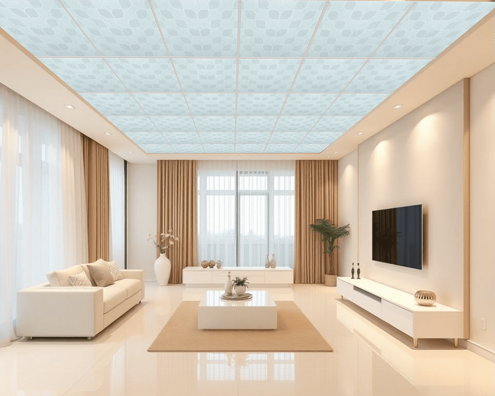 White Gold PVC Laminated Ceiling Board - Image 3